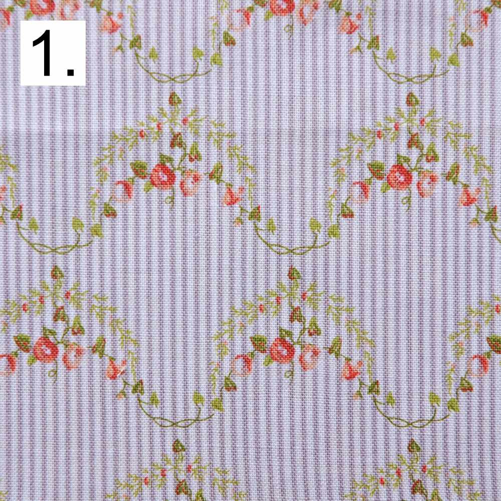 Rose Frieze 1 | Blue Riband Dollhouse Fabric and Wallpaper