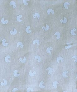 White Ducks Patchwork Fabric