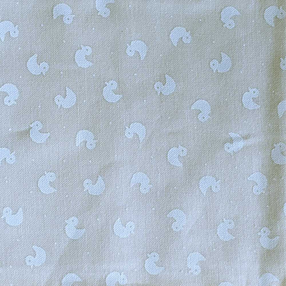 White Ducks Patchwork Fabric